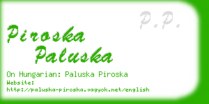 piroska paluska business card